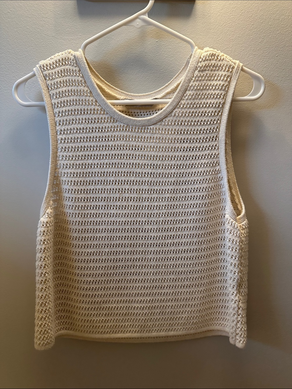 Everlane Woven Knit Sleeveless Tank Top - Cream